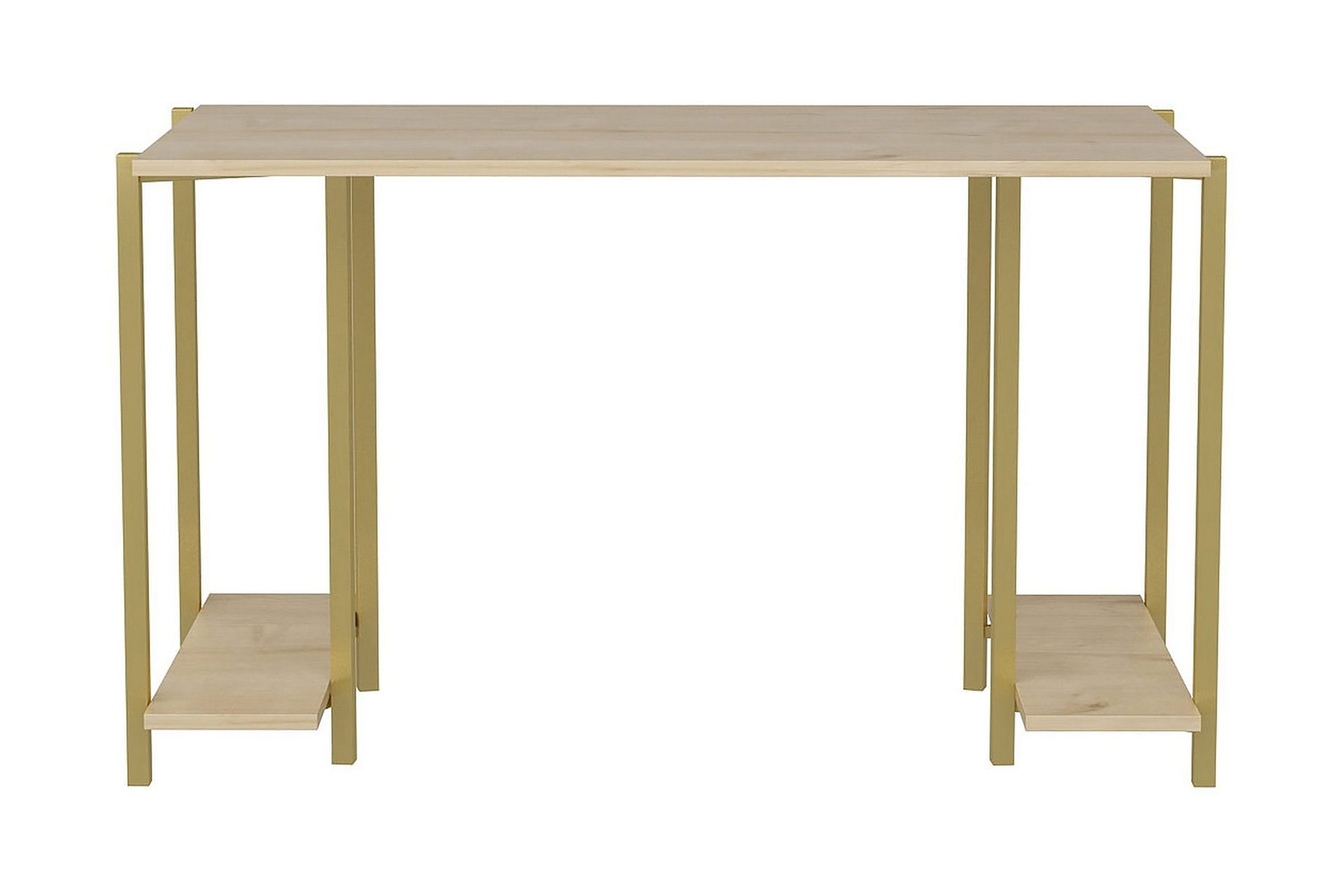 Malem Skrivbord 60x73,8x125,2 cm med förvaring - Guld/Brun — Chilli