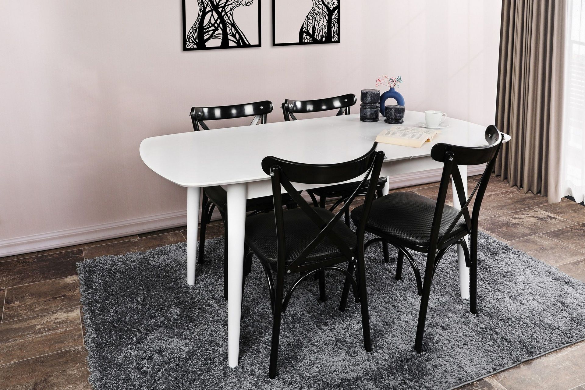 Indumati Matbord 130x75x130 cm - Vit — Chilli