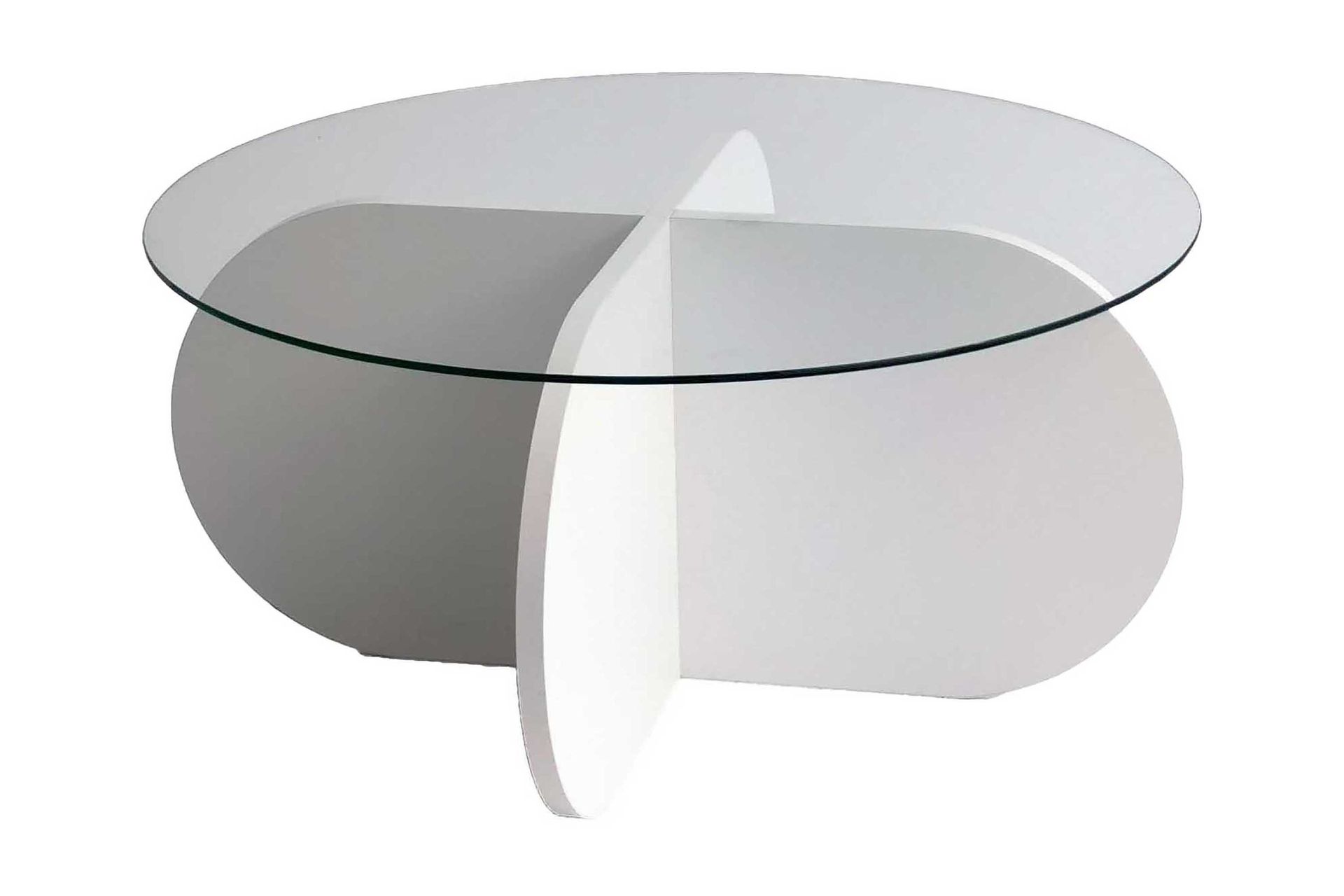 Pakalni Soffbord 75x35x75 cm Runt - Vit — Chilli