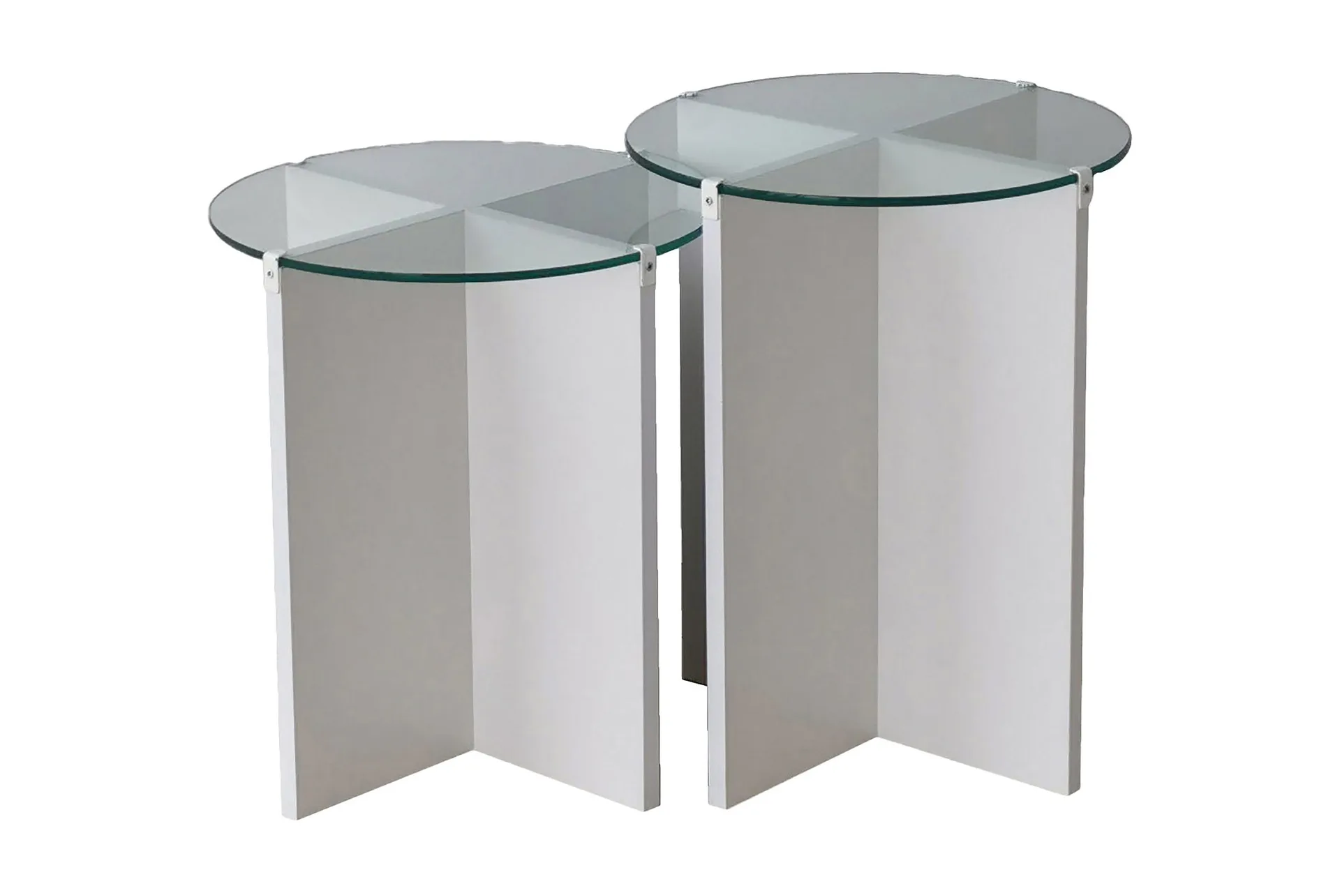 Teratio Satsbord 60x40x60 cm Runt - Vit — Chilli