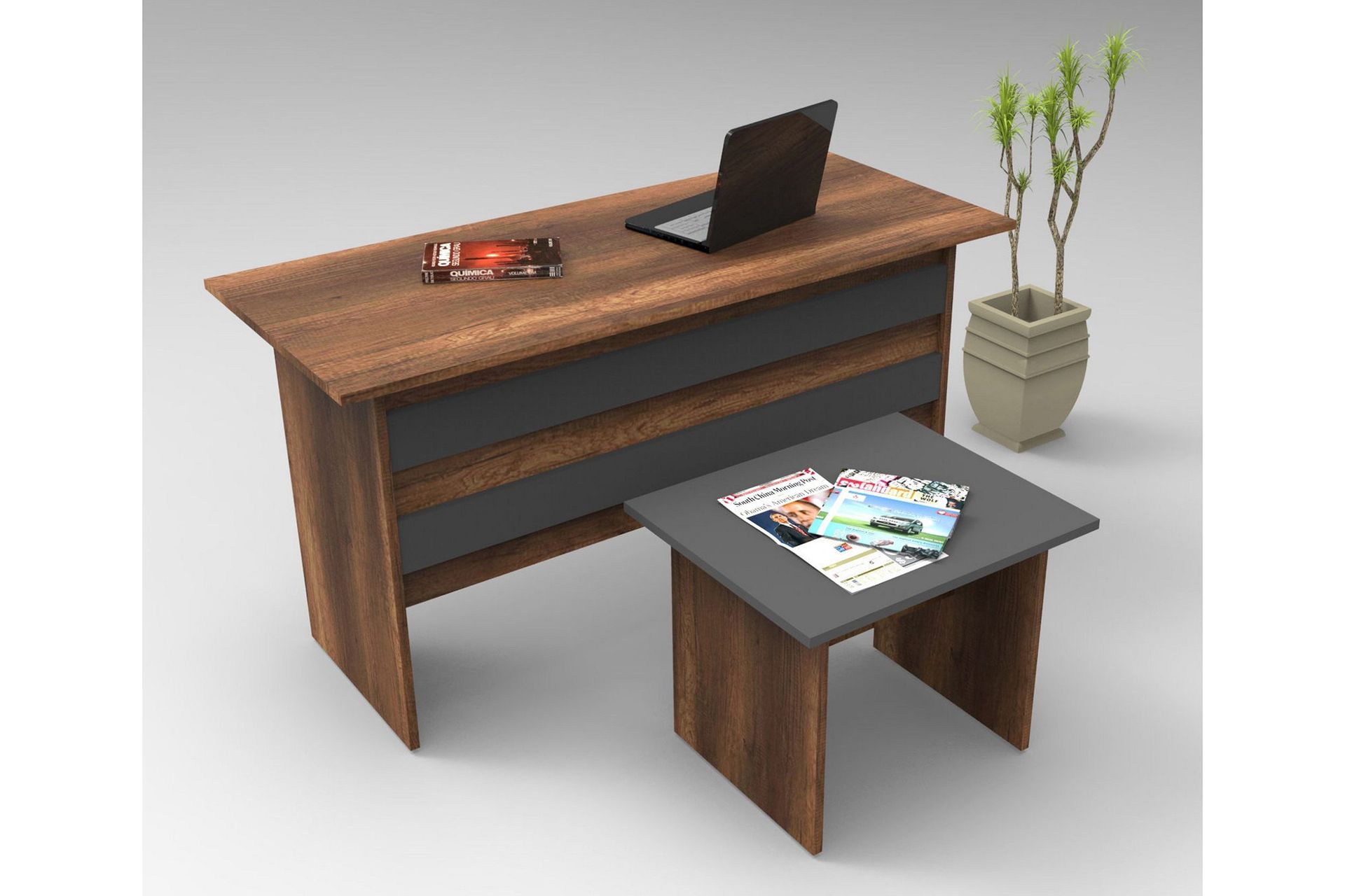 Nach Möbelset Kontor - Teak/Antracit — Chilli