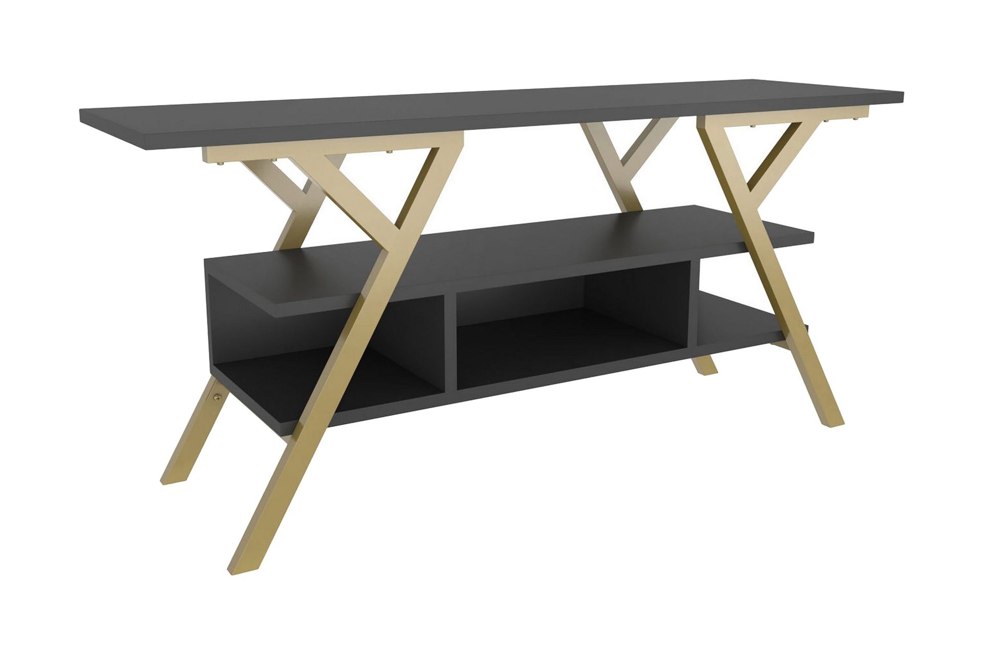 Desgrar Tv-bänk 120x55 cm - Guld (Art.nr 1667629) — Chilli