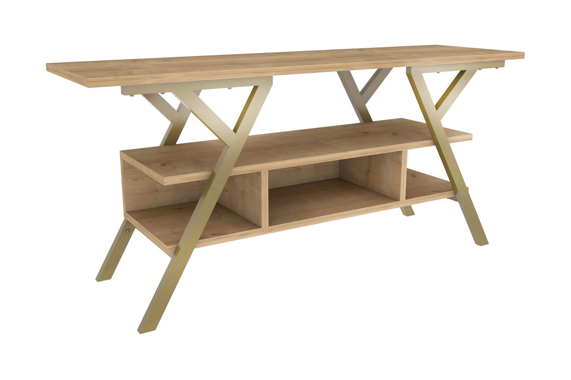 Desgrar Tv-bänk 120x55 cm - Guld (Art.nr 1667739) — Chilli