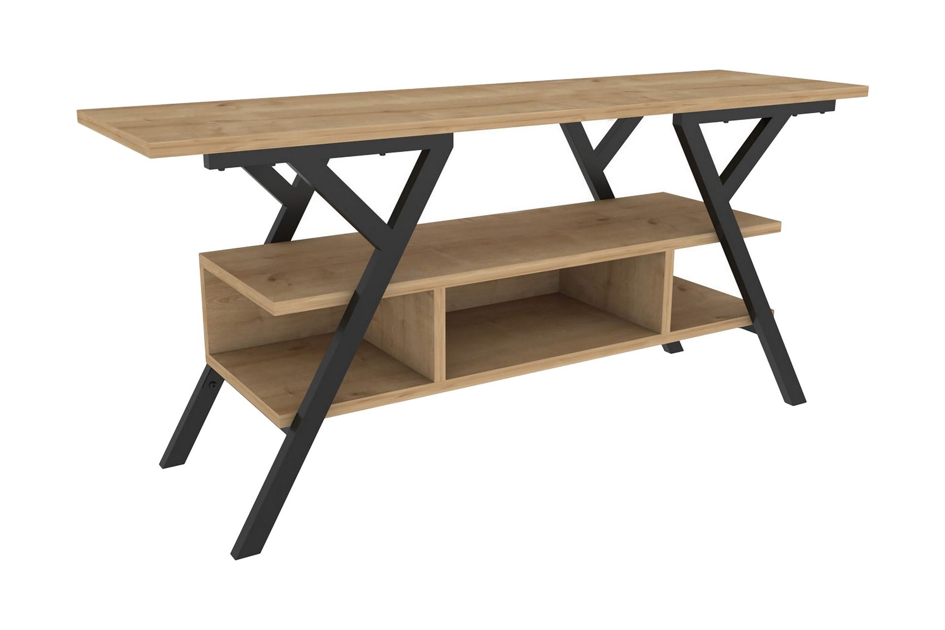 Desgrar Tv-bänk 120x55 cm - Svart (Art.nr 1667563) — Chilli