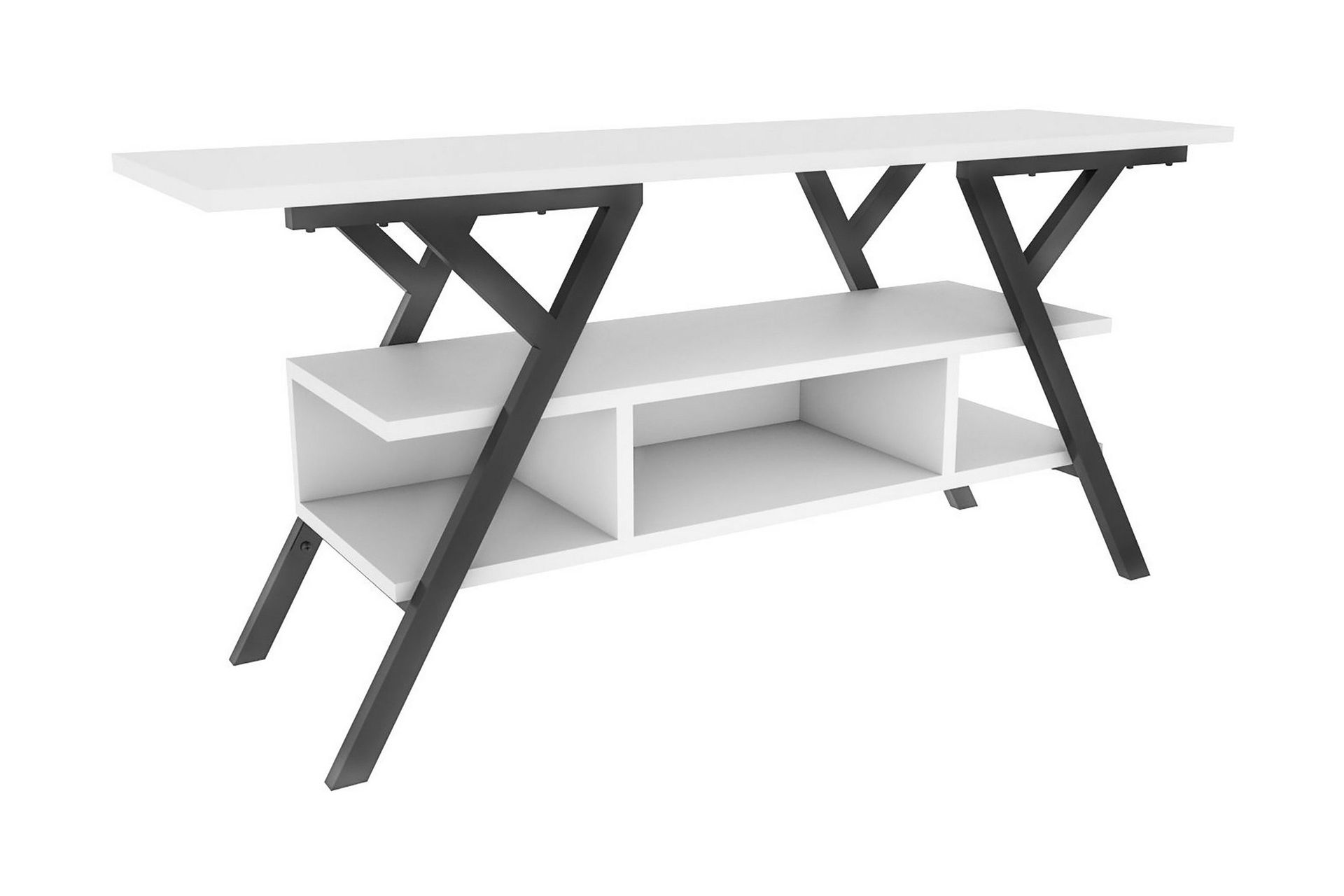 Desgrar Tv-bänk 120x55 cm - Svart (Art.nr 1667543) — Chilli