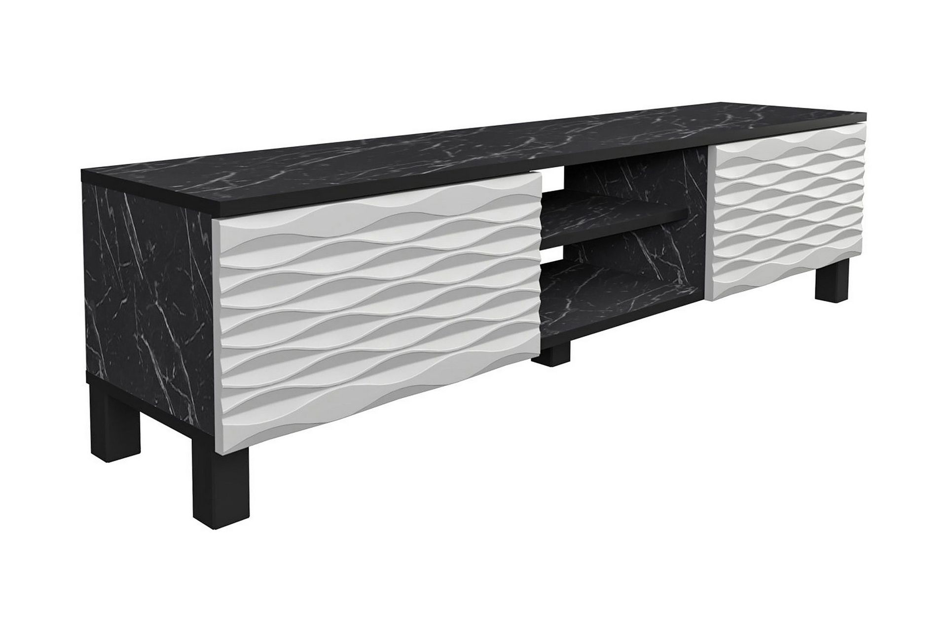 Rinorea Tv-bänk 150x40,3 cm - Svart — Chilli