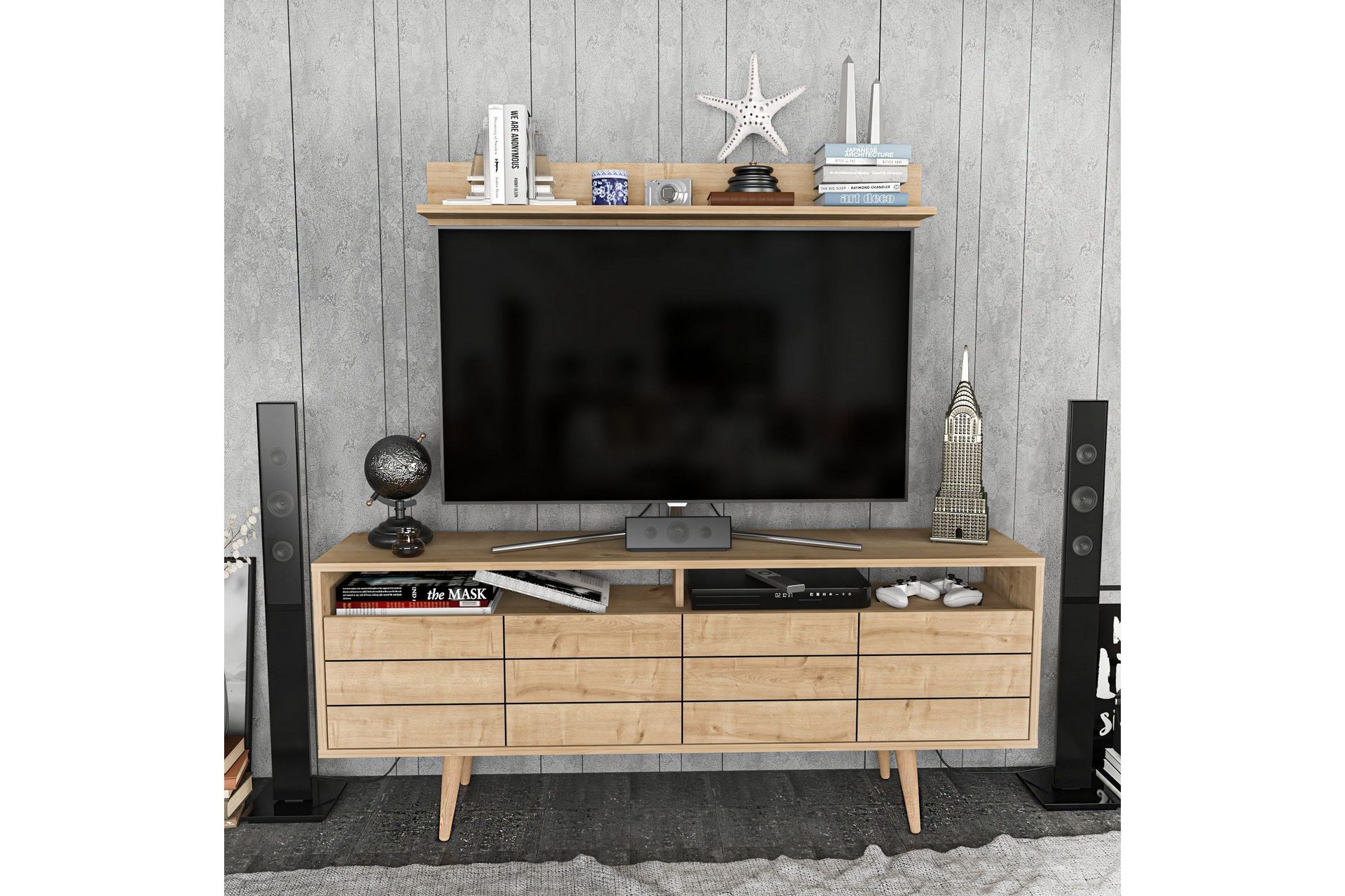 Andifli Tv-möbelset 160x64,5 cm - Blå — Chilli