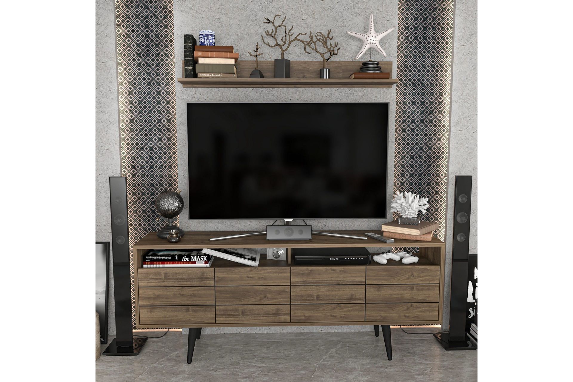 Andifli Tv-möbelset 160x64,5 cm - Brun — Chilli