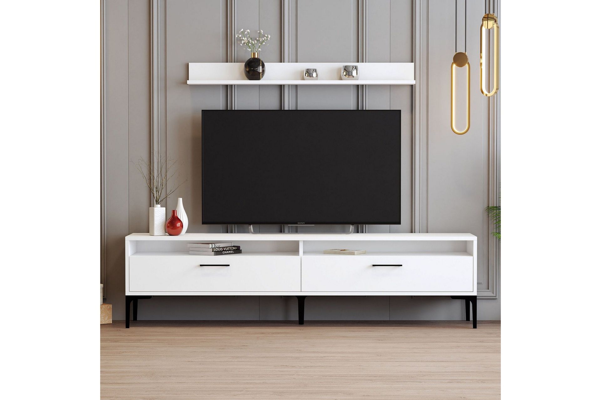 Andifli Tv-möbelset 180x47 cm - Vit — Chilli