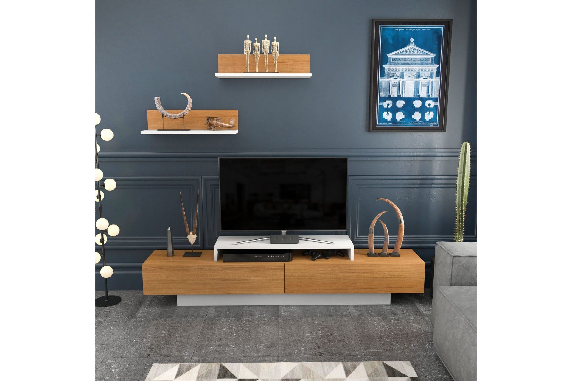 Rinorea Tv-möbelset 180x40 cm - Vit (Art.nr 1667738) — Chilli