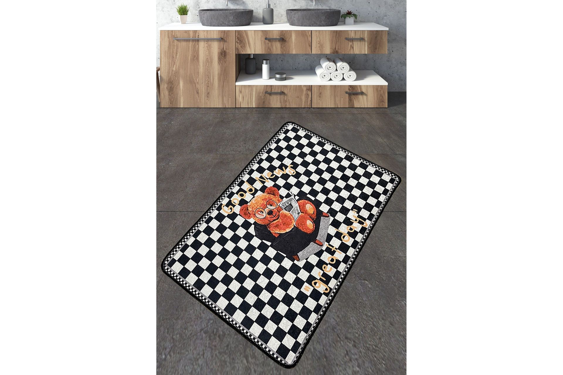 Nibha Badrumsmatta 70x120 cm Rektangulär - Flerfärgad — Chilli