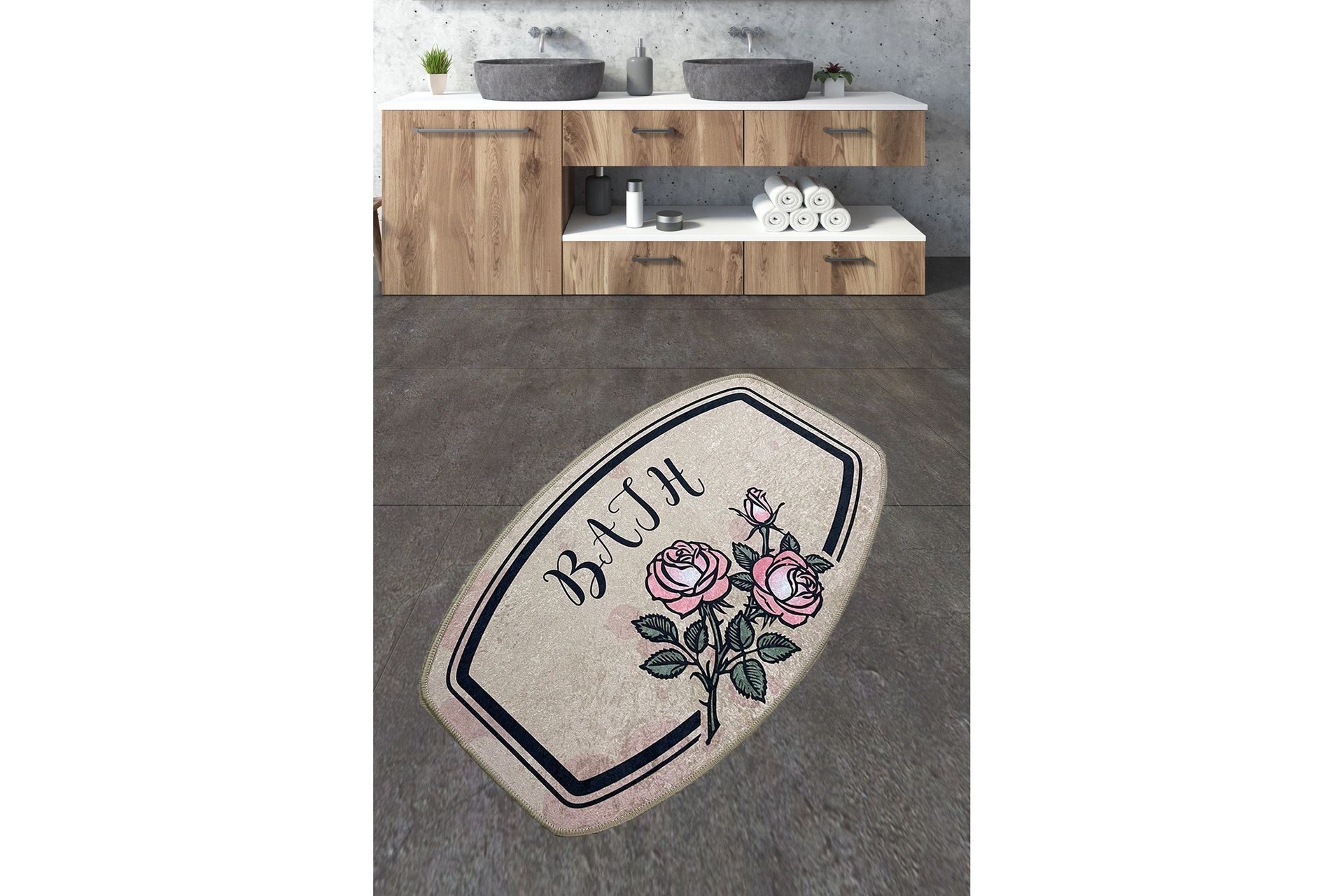 Nikhad Badrumsmatta 70x120 cm Rektangulär - Flerfärgad — Chilli