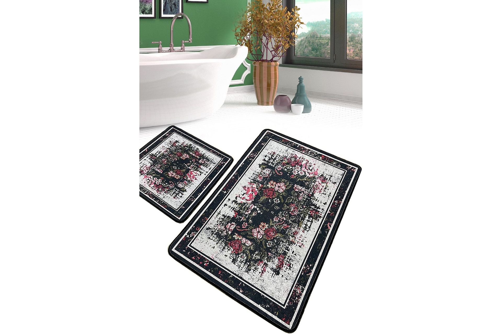 Nilofar Badrumsmatta 60x100 cm Rektangulär - Flerfärgad — Chilli
