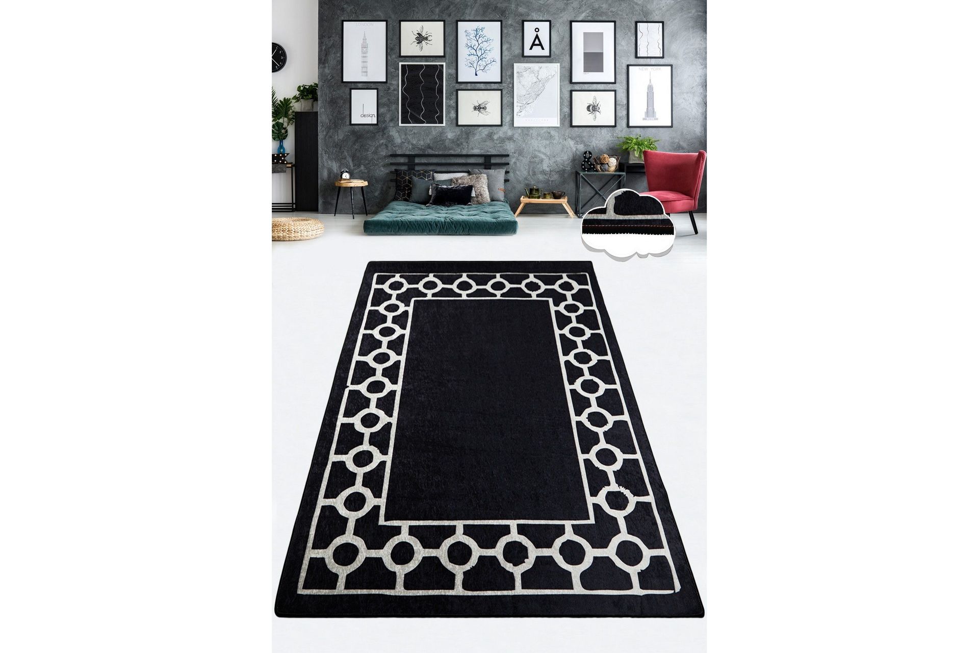 Chilai Matta 120x180 cm - Svart — Chilli
