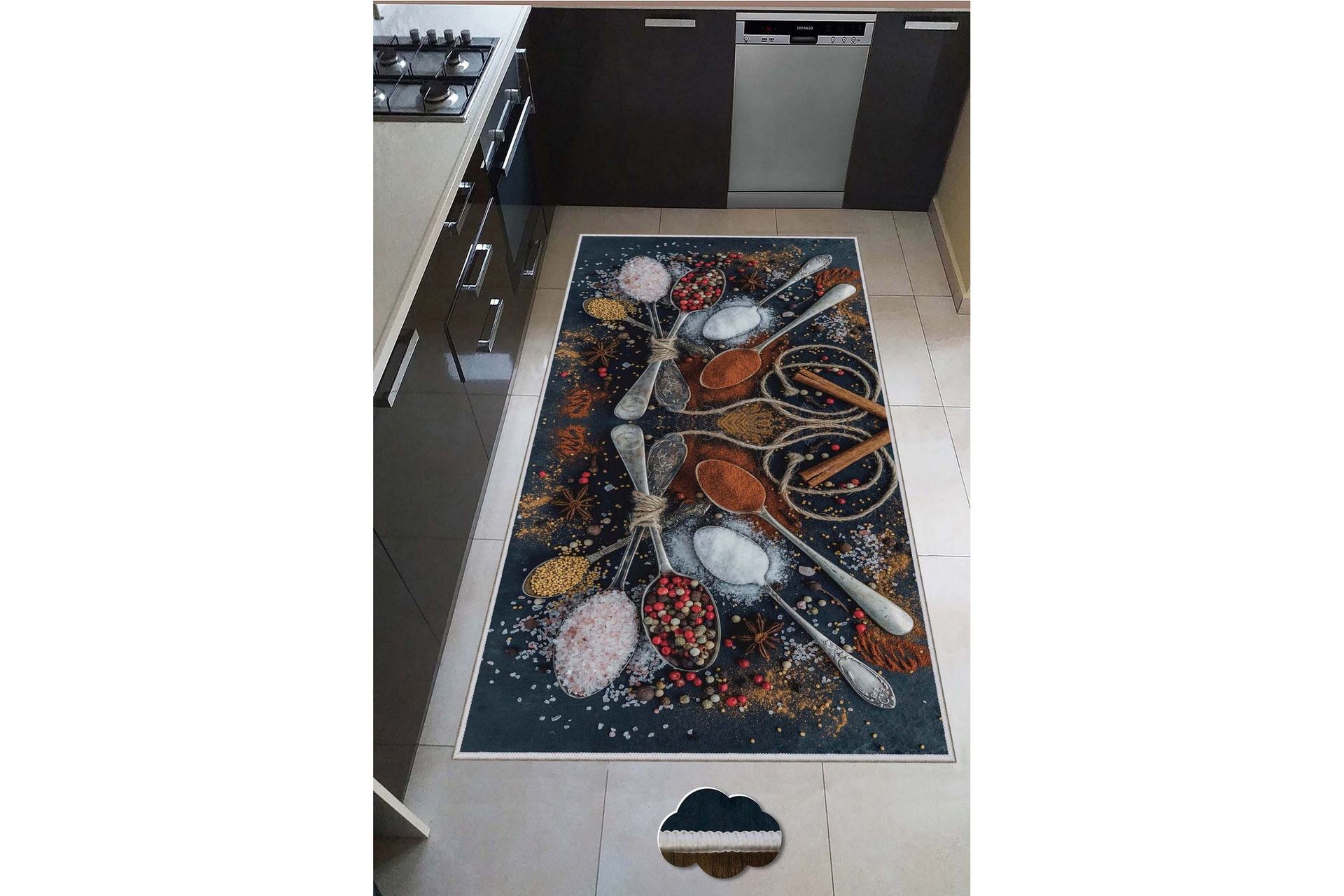 Nobuyasu Wiltonmatta 80x50 cm Rektangulär - Flerfärgad — Chilli