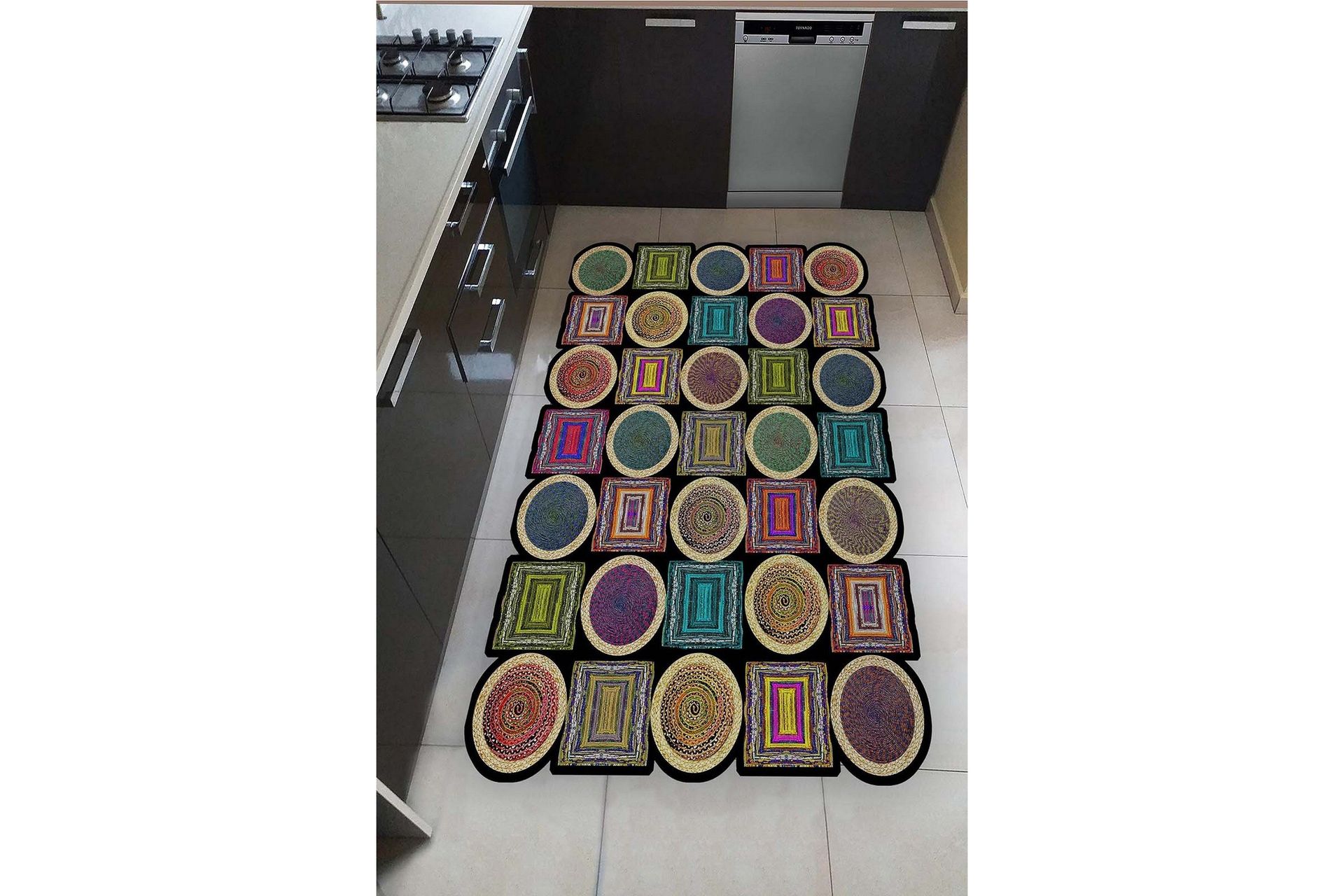Nonoka Wiltonmatta 60x100 cm Rektangulär - Flerfärgad — Chilli