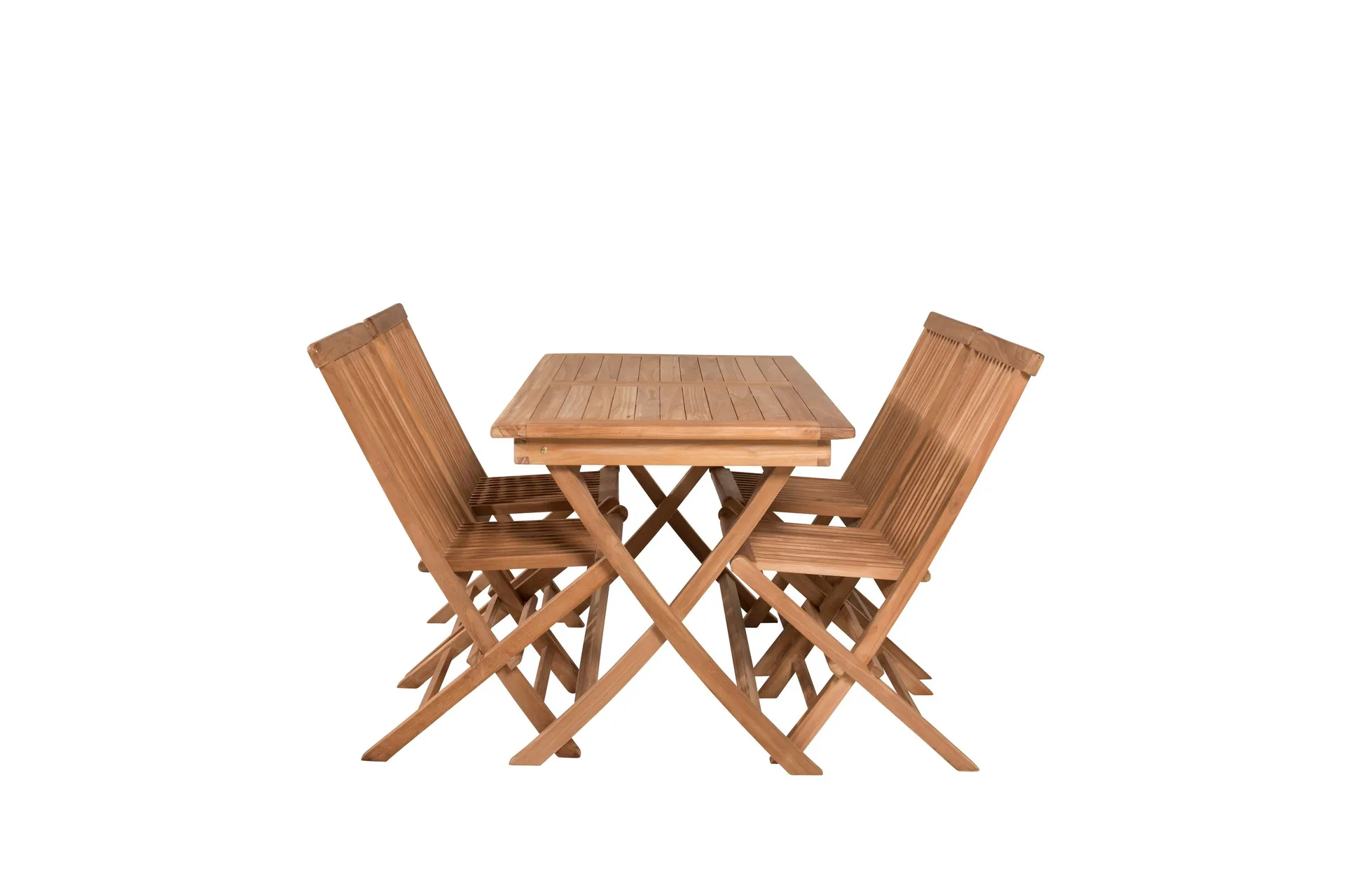 Kenya Matgrupp 120x70 cm + 4 Kenya Hopfällbar Stol - Brun — Venture Home